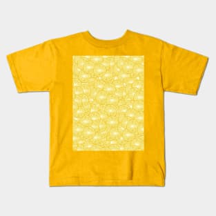 All Over Yellow Lemon Citrus Slice Pattern Kids T-Shirt